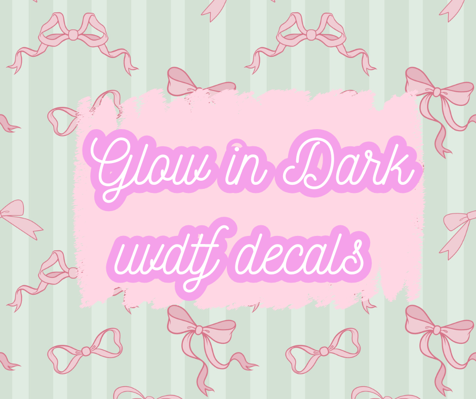 Glow in the dark decals