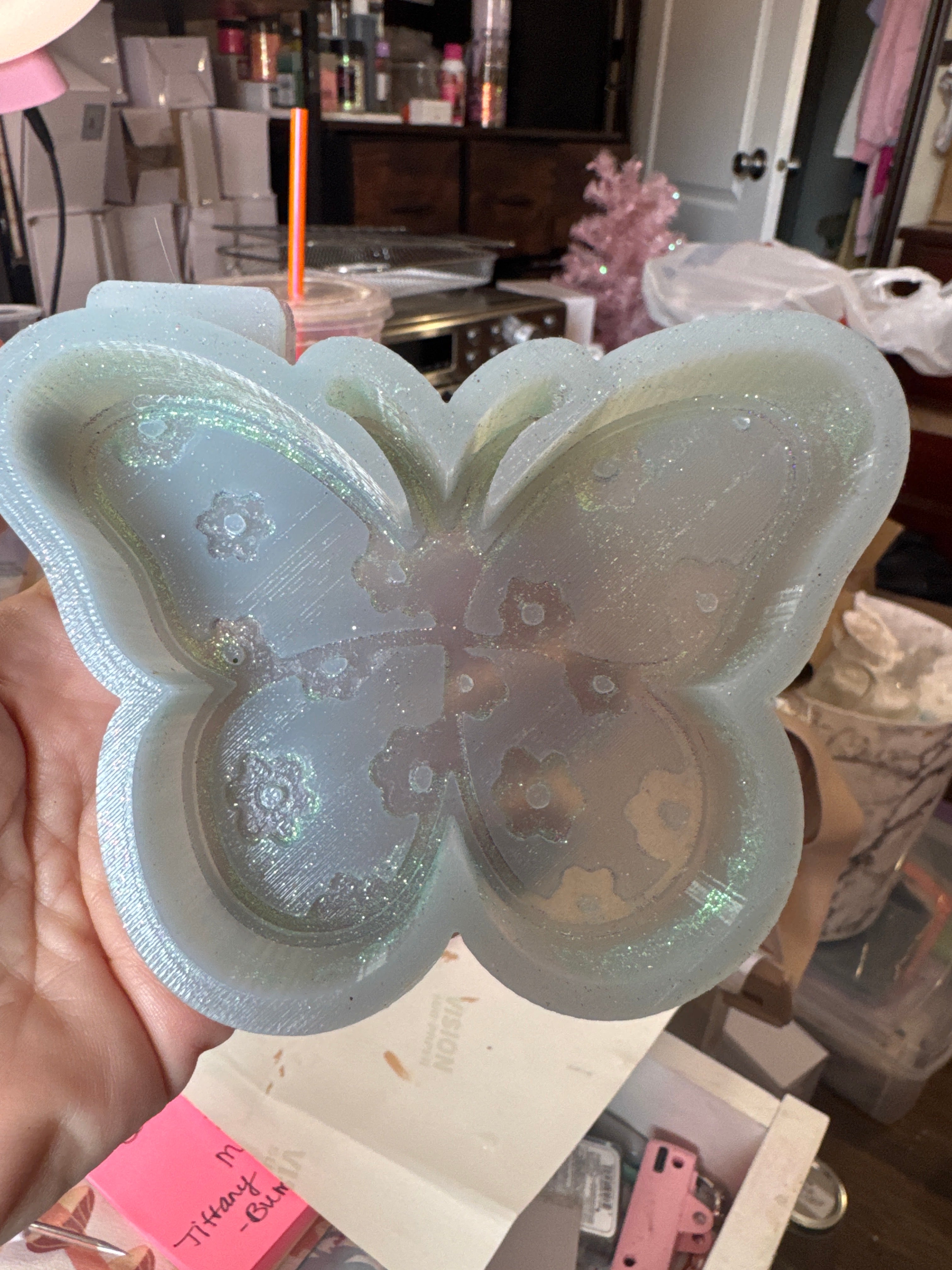 Floral butterfly freshie