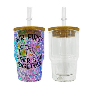 Mini 3oz Glass Snowglobe cup/shotglass