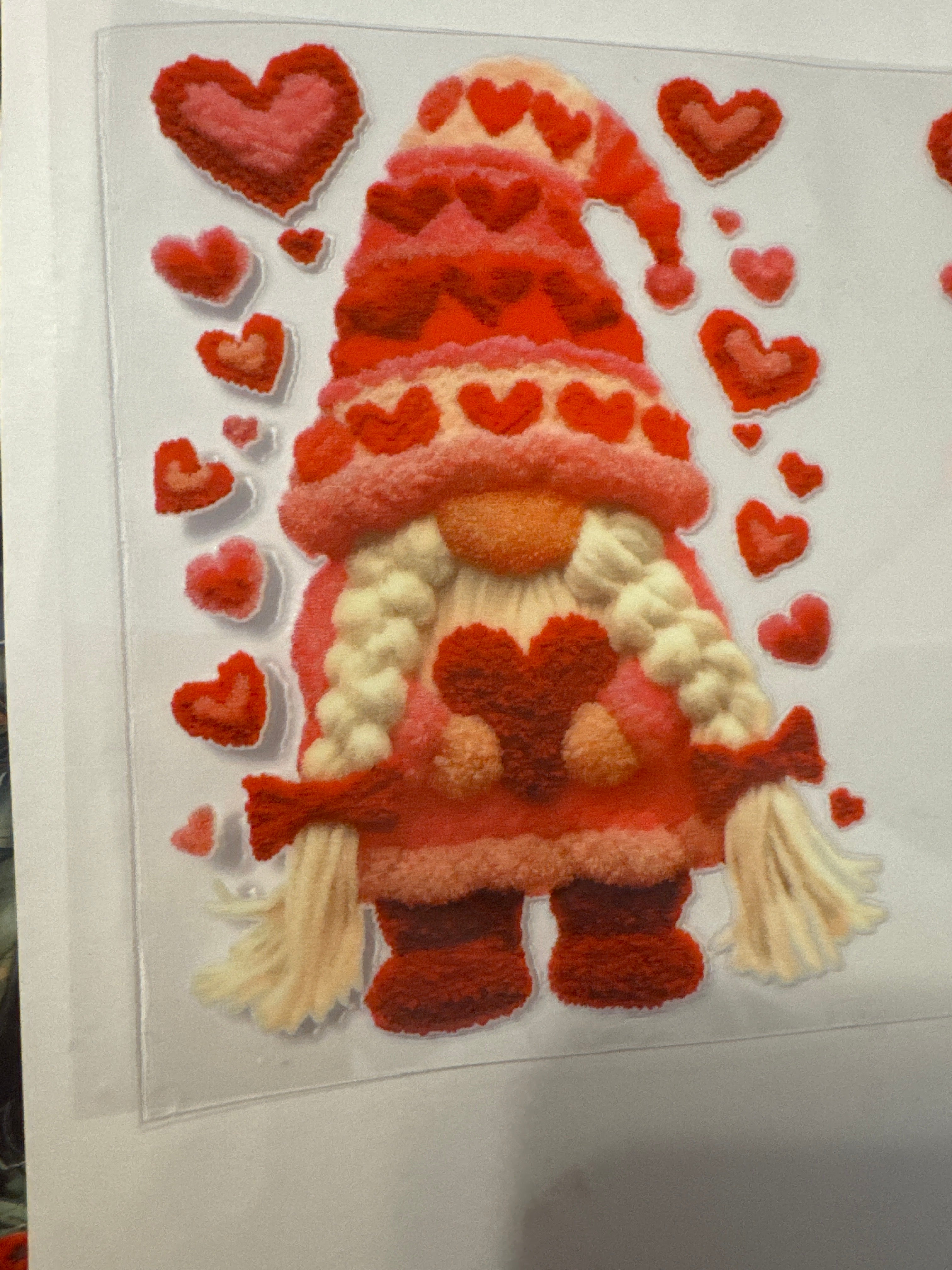 Valentines yarn gnome