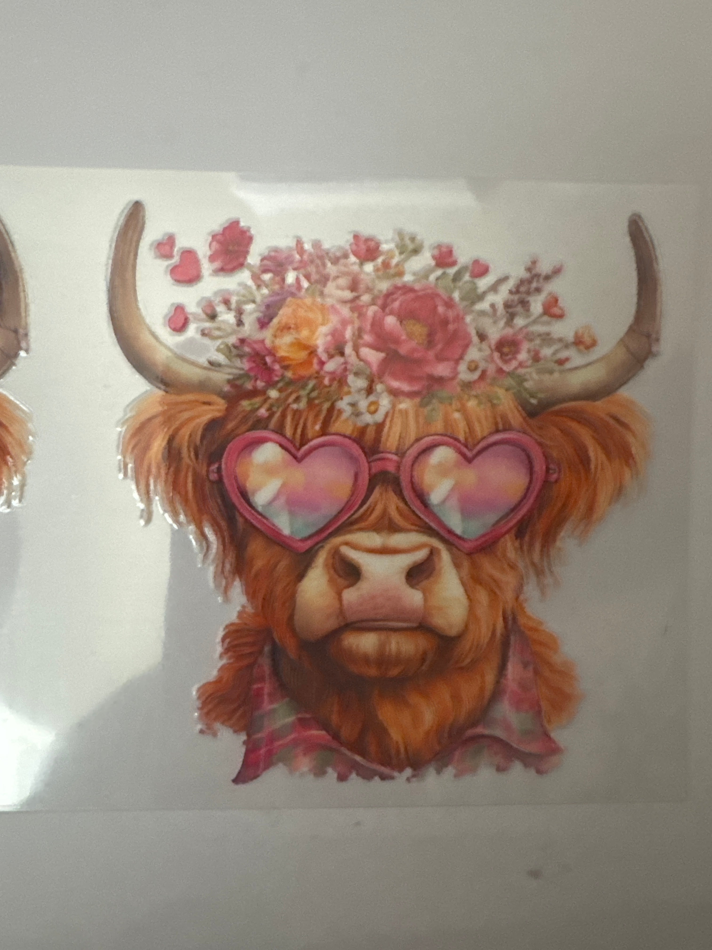Valentines cow heart glasses