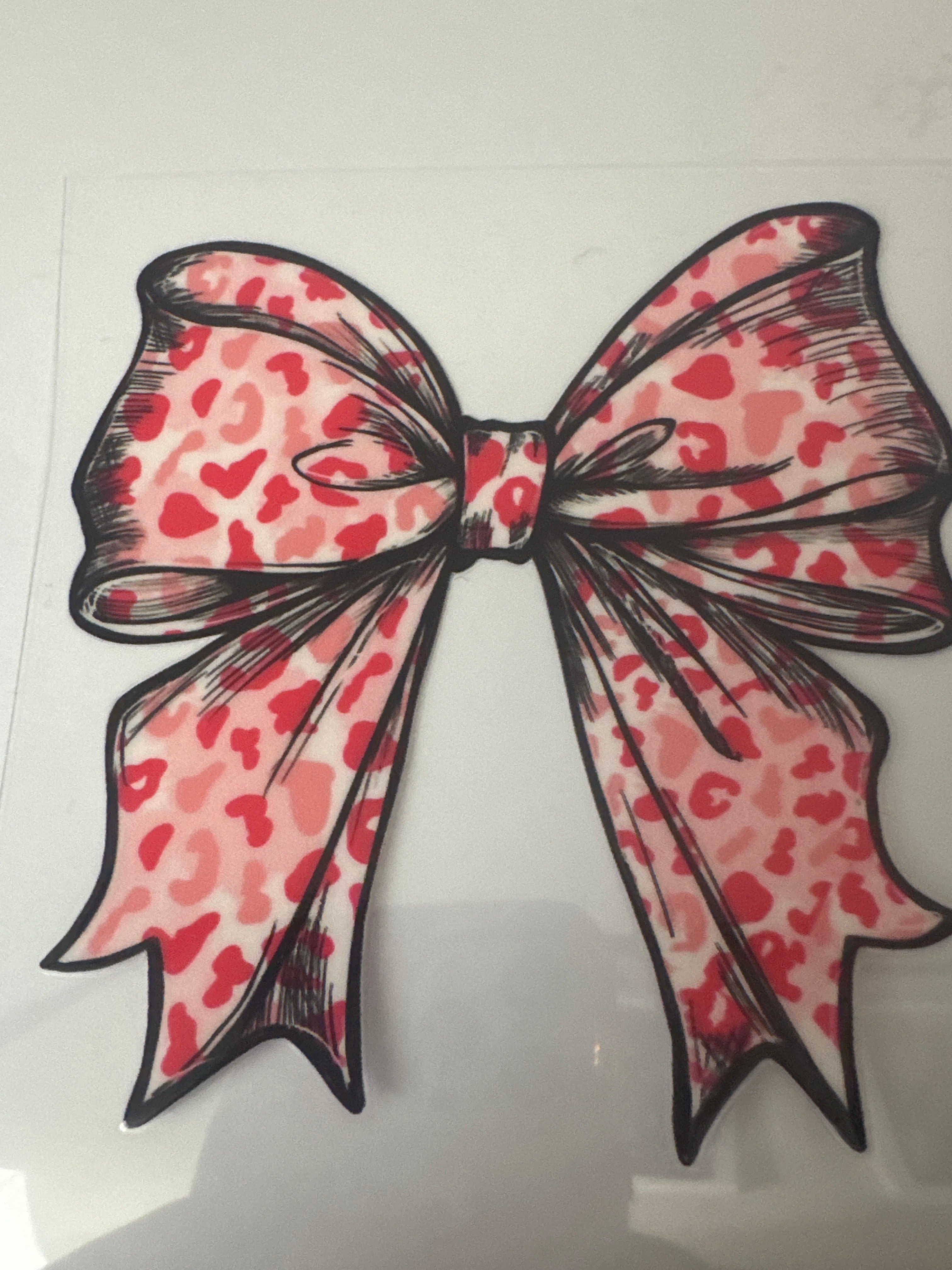 Valentines cheetah bow