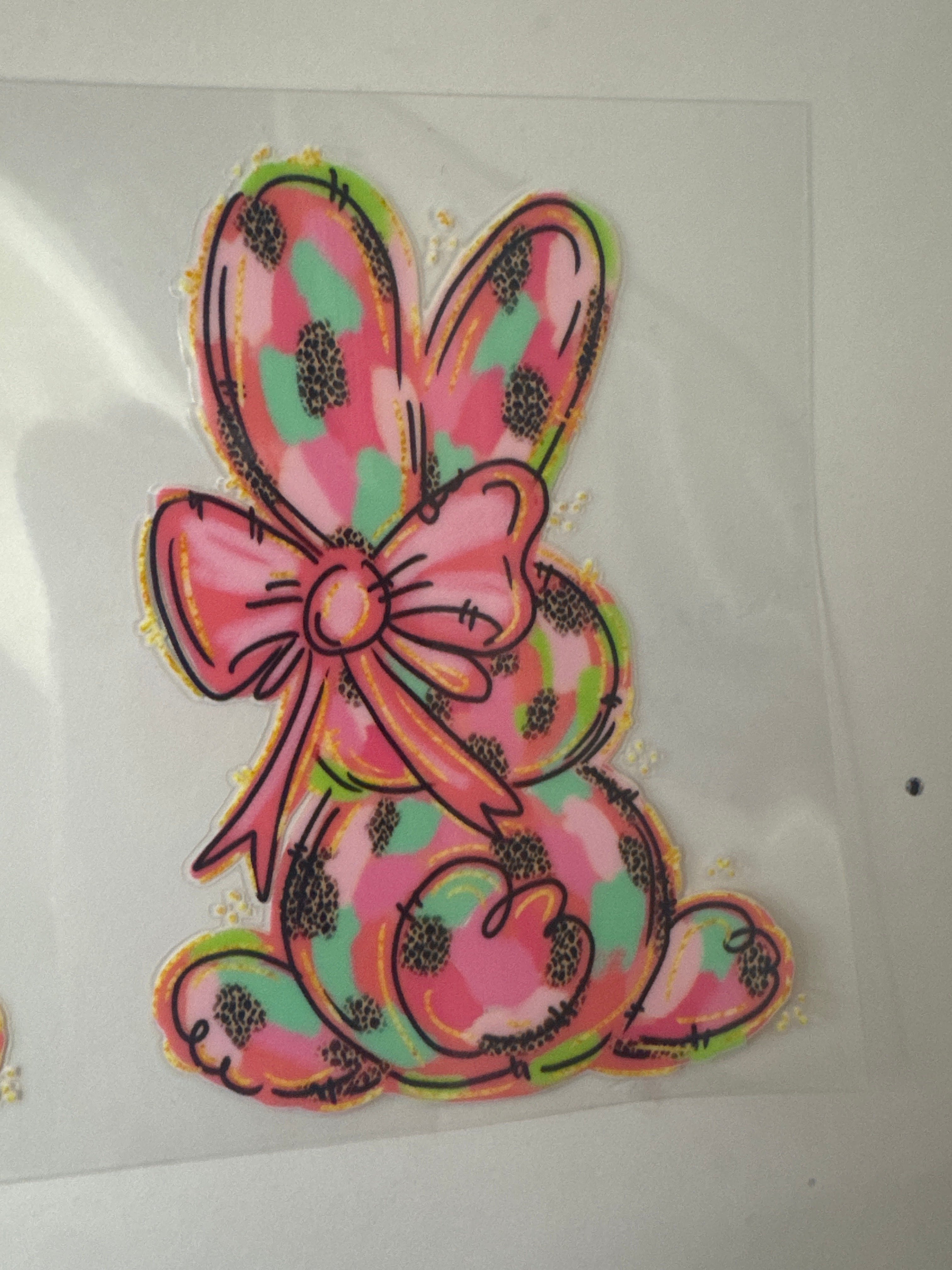 Paint stripe Easter bunny