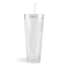 24oz acrylic, funnel style Snowglobe Cups