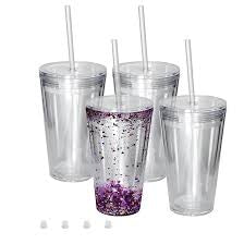 16oz Acrylic funnel style snowglobe cup
