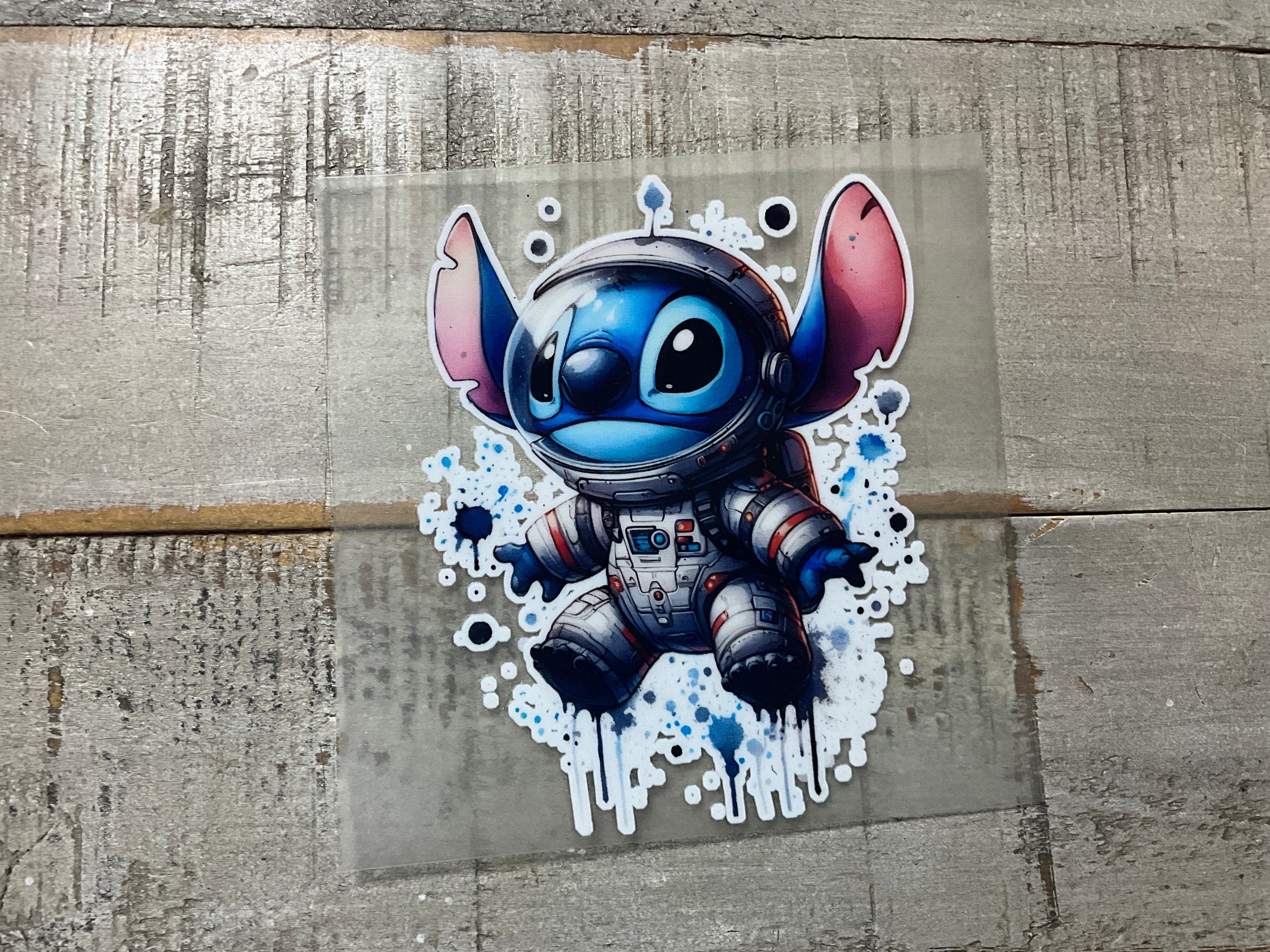 Blue alien astronaut glow in dark