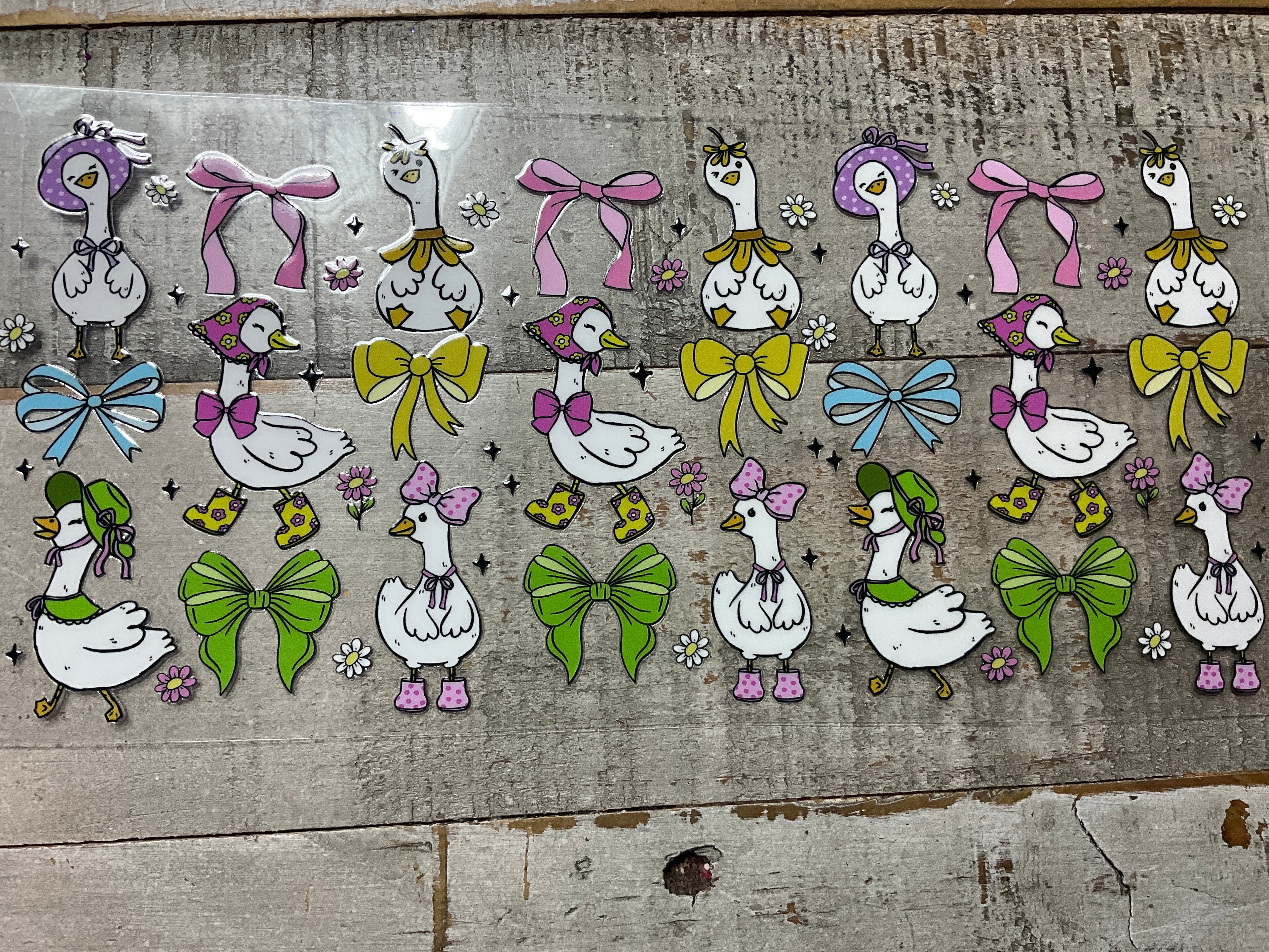 Cute goose and bows