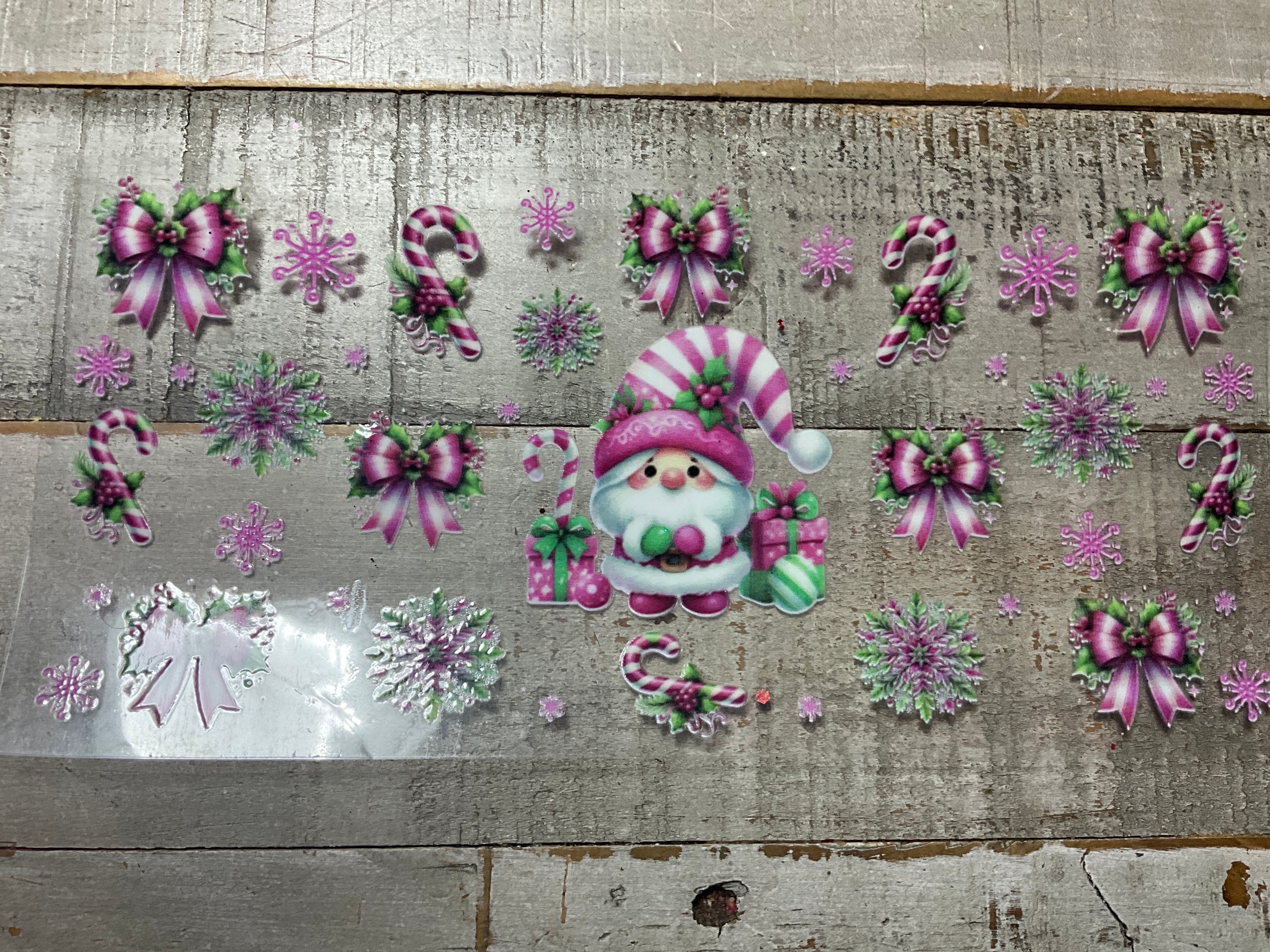 Pink candy canes & gnome
