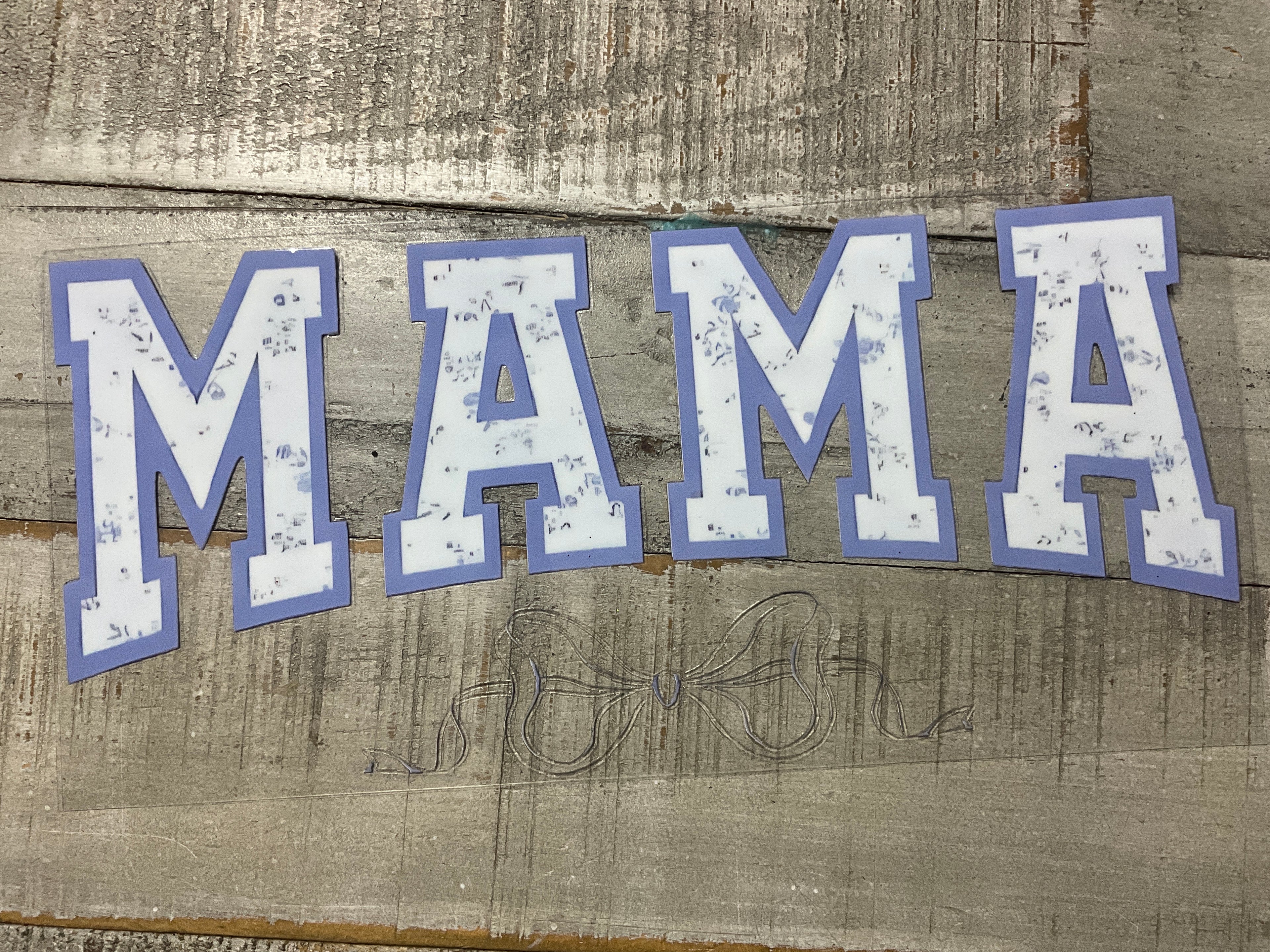 Mama blue floral