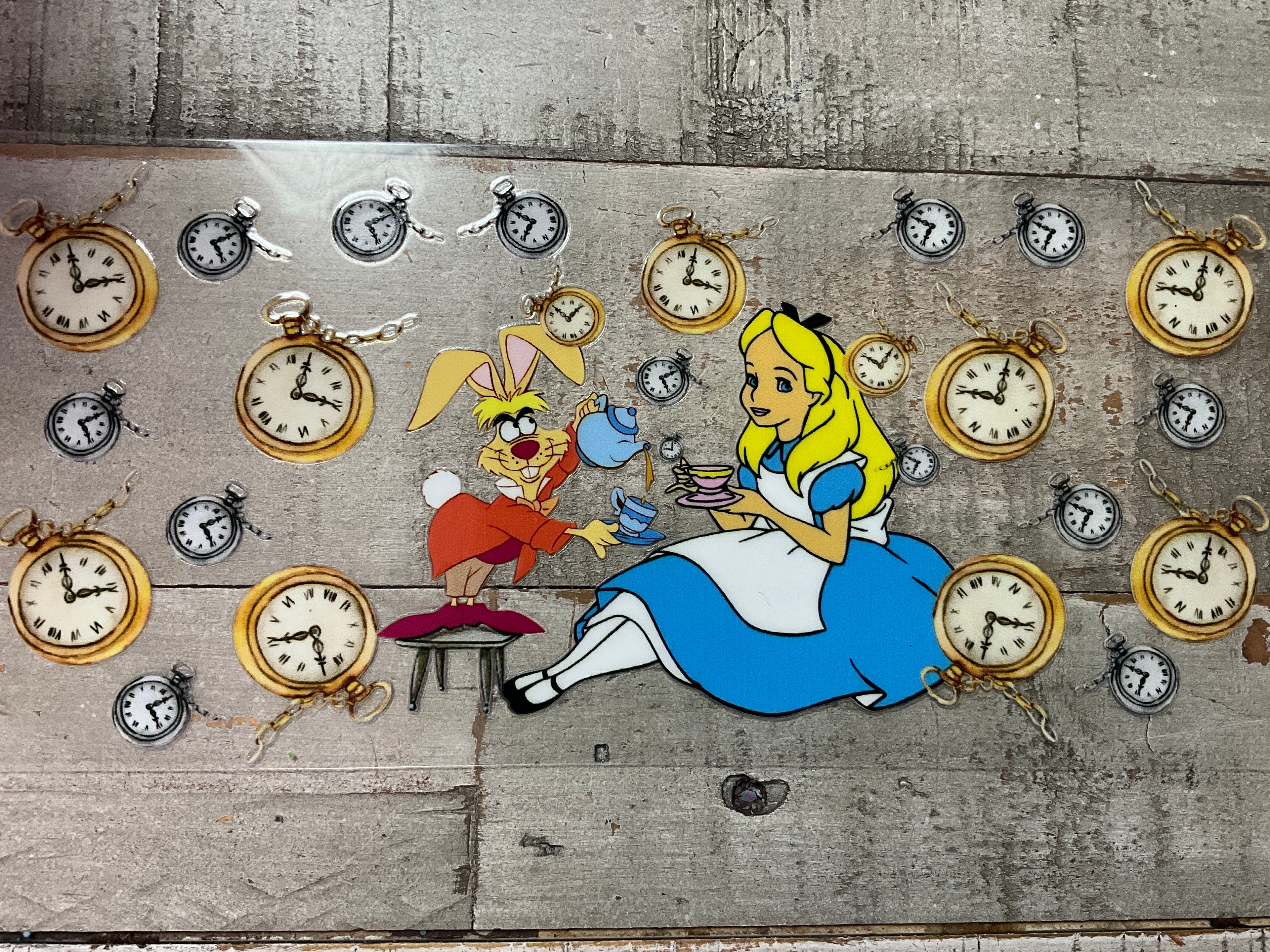 Blonde girl & clocks