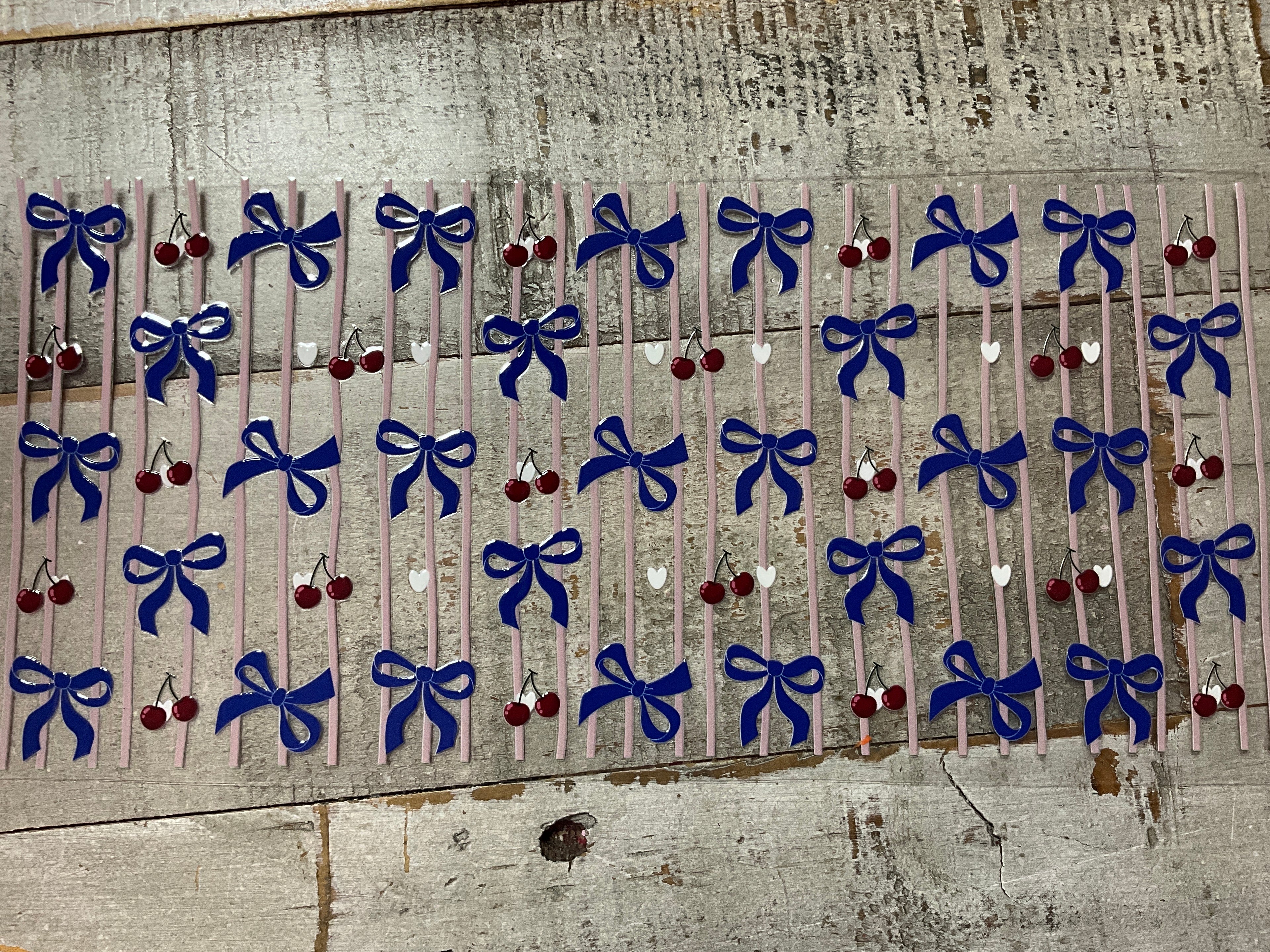 Stripes & blue bows