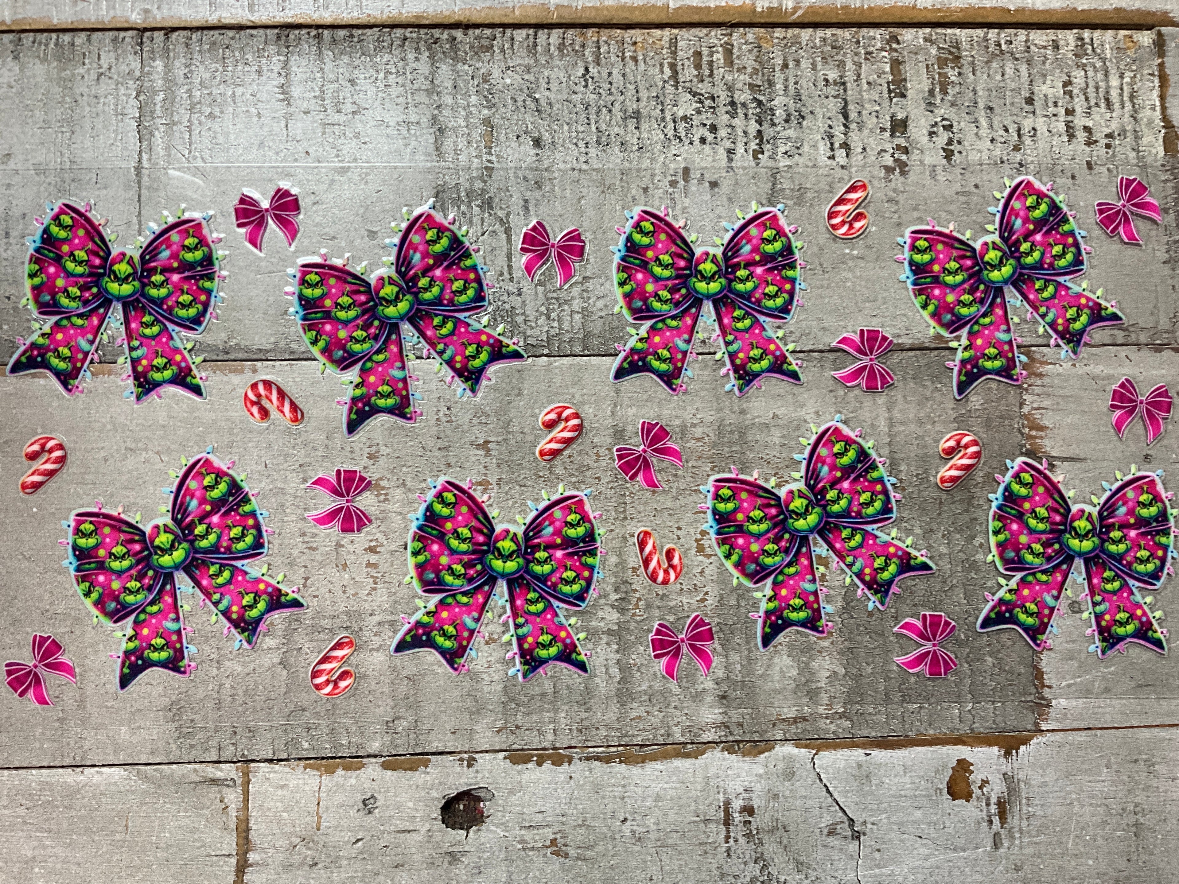 Pink grinch bows