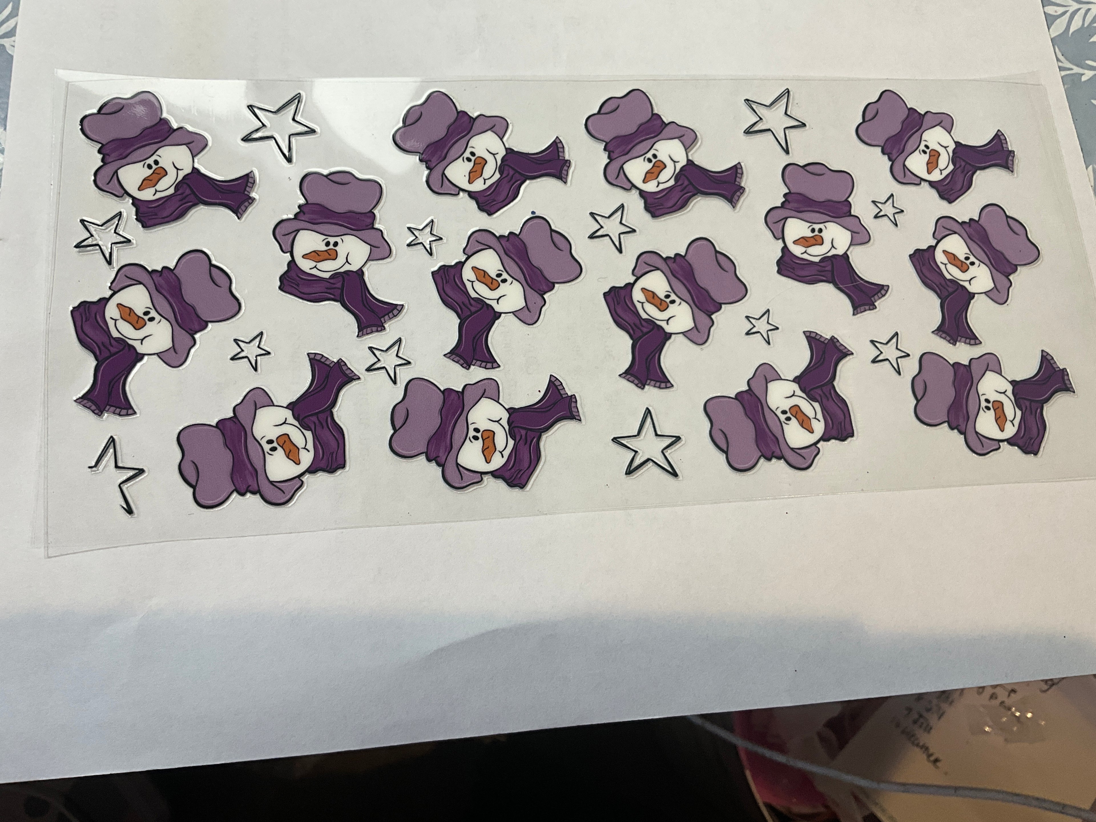 Purple snowman
