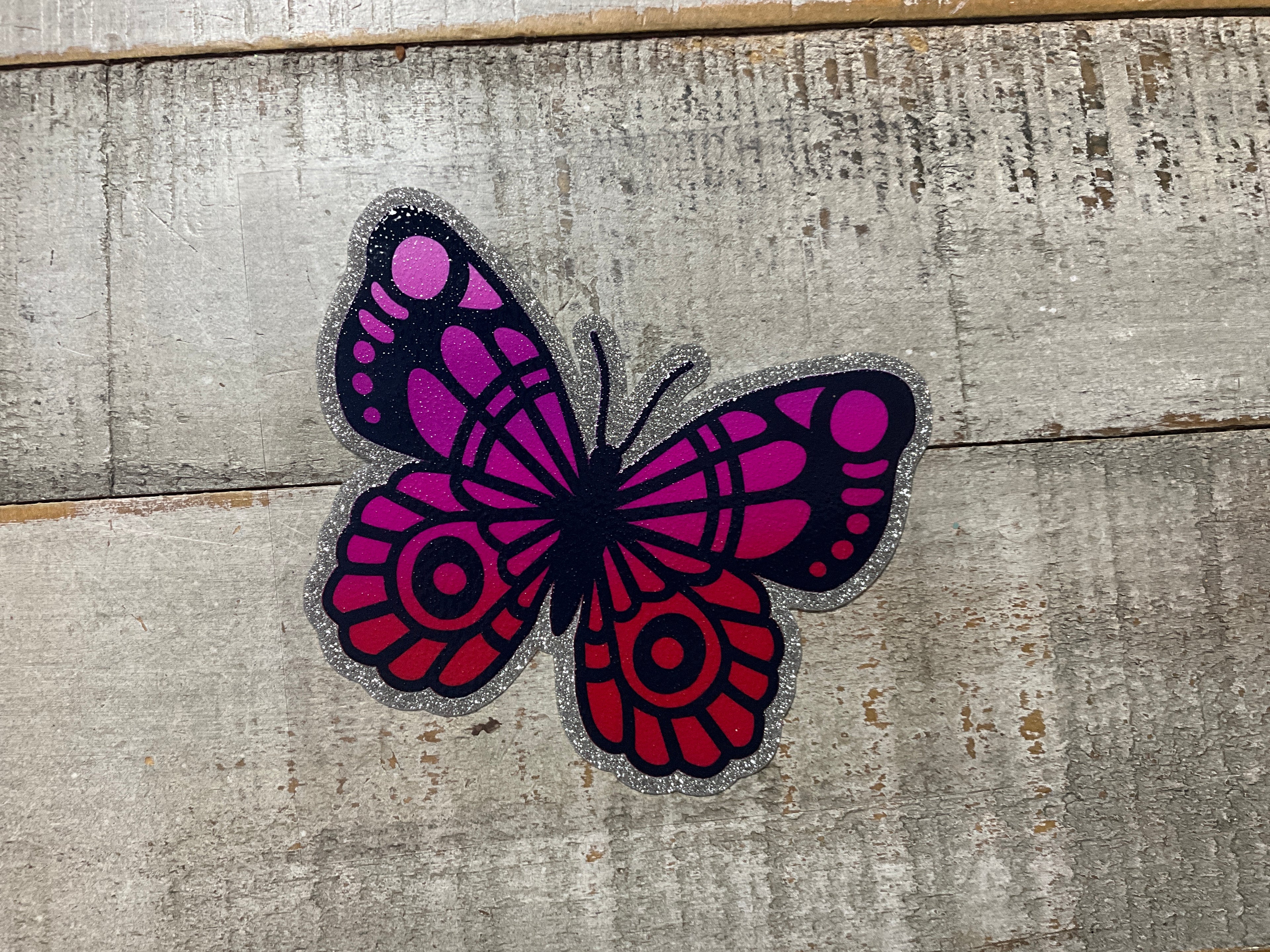 Ombré butterfly glitter