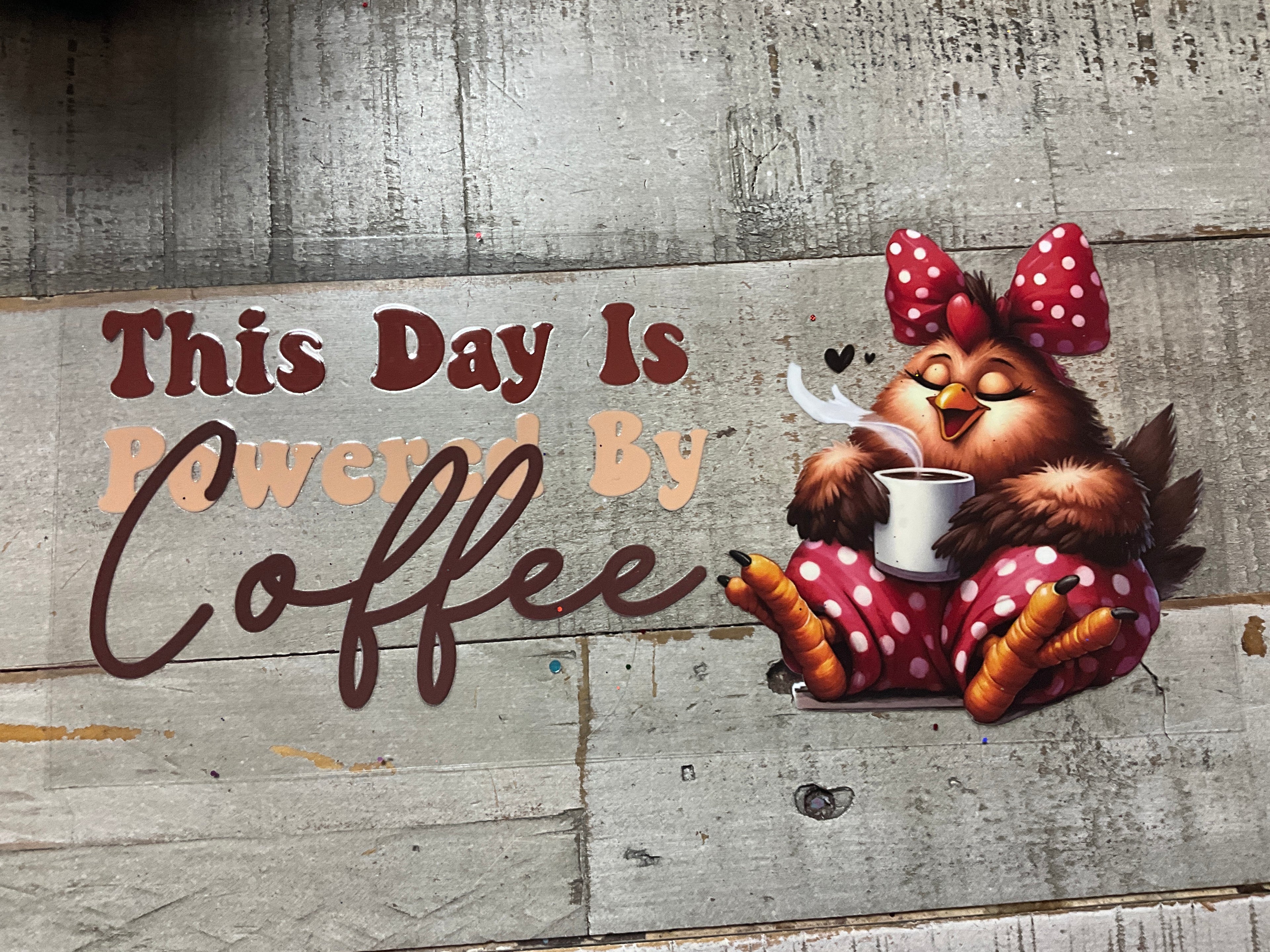 Powered by coffee chicken