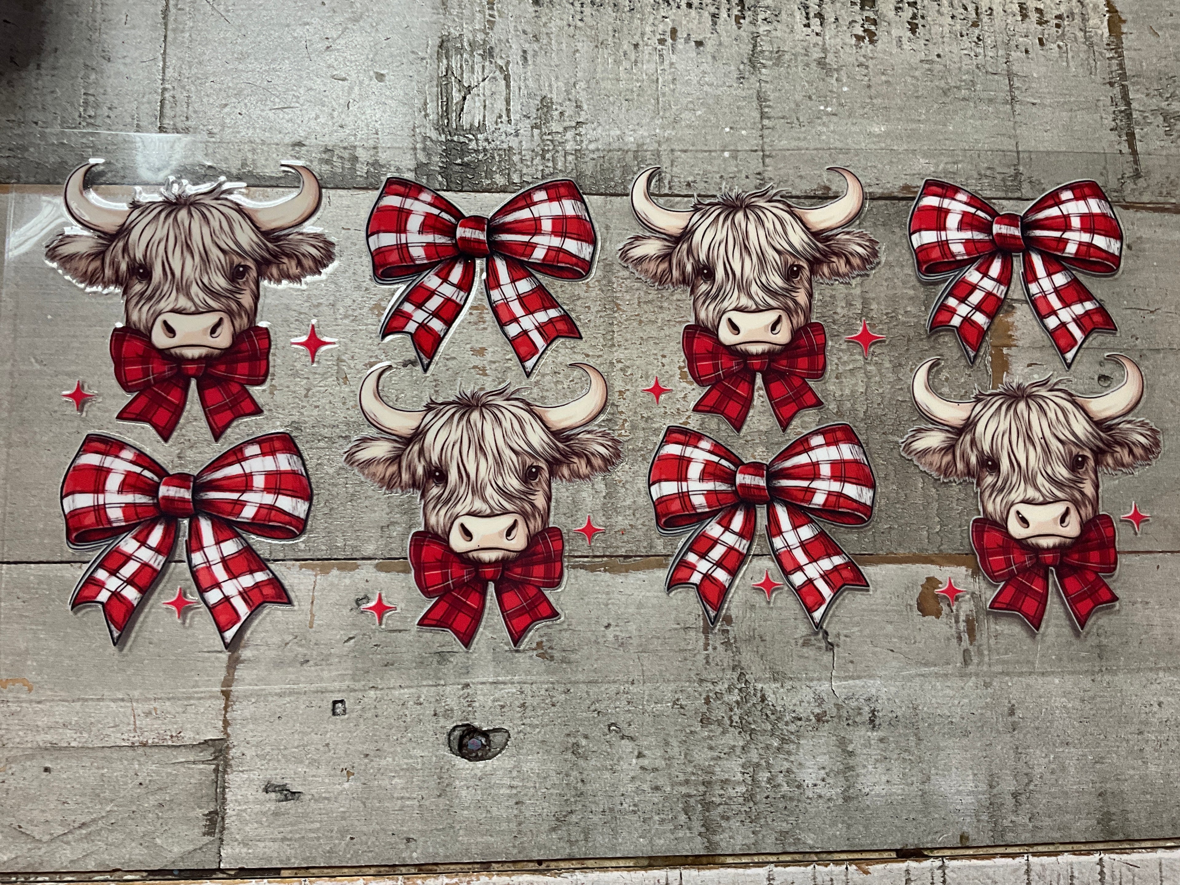 Christmas highland cows