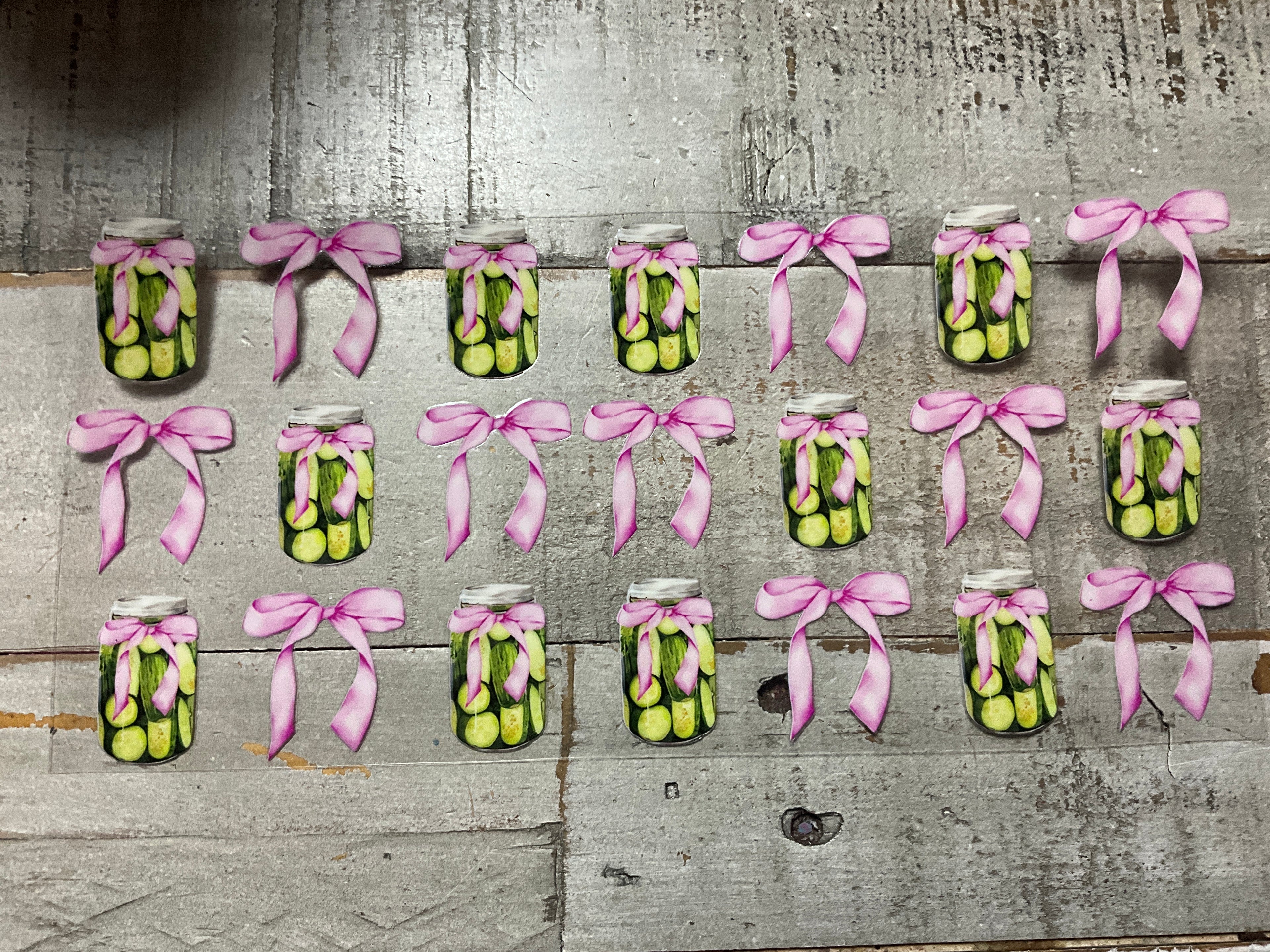 Pickles and pink bows