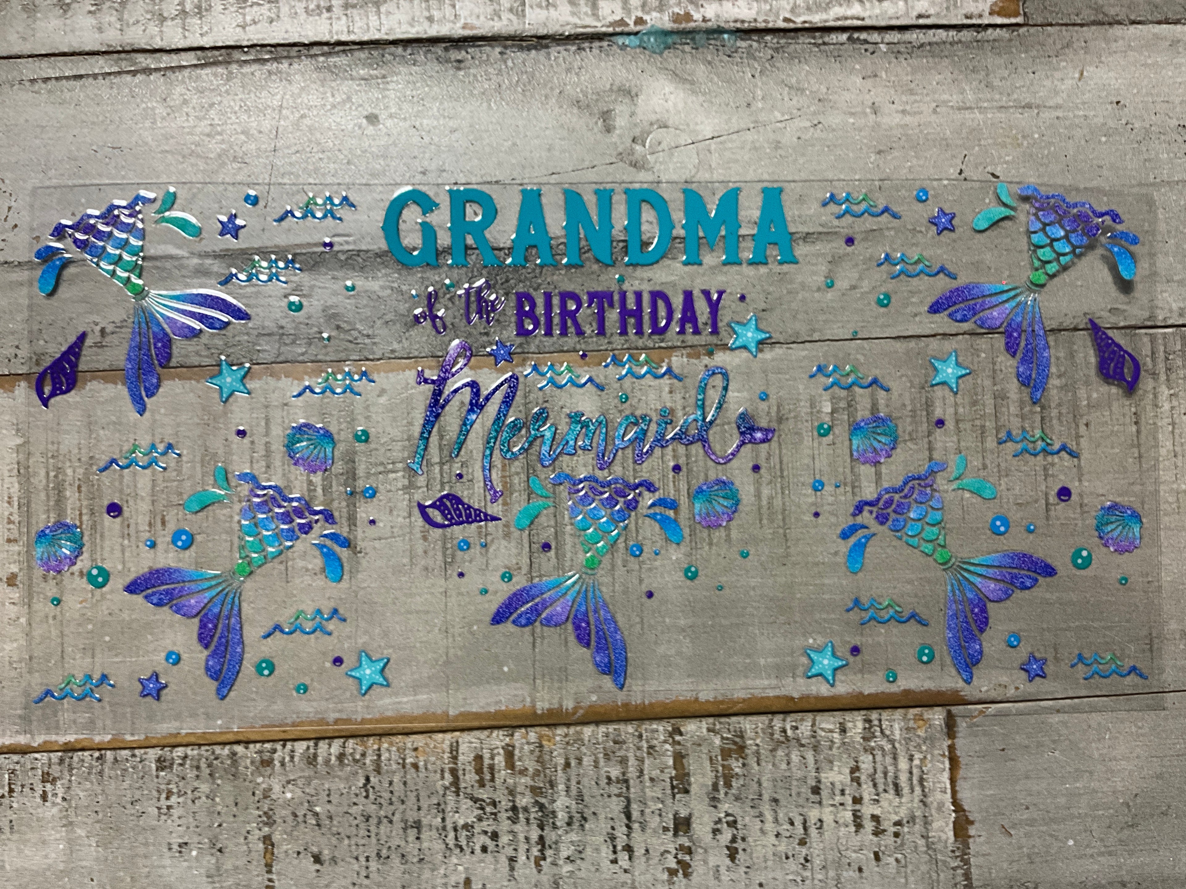 Grandma of birthday mermaid