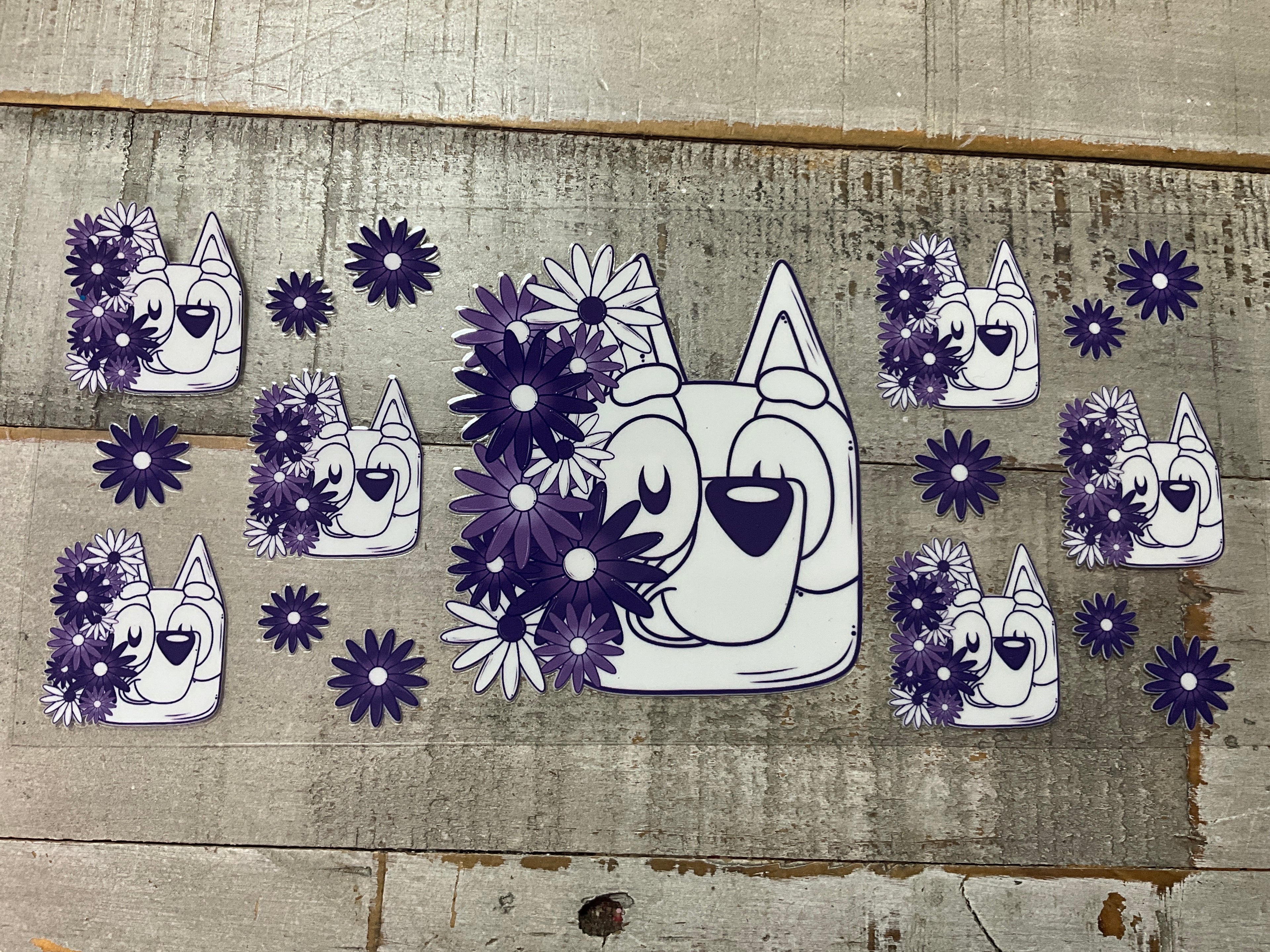 Blue dog purple